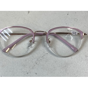 Очки B7137 женские с диоптриями в металлической оправе розовые