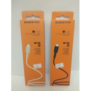 Кабель USB Easy Charging Cable for Micro Borofone BX16, 1 м, 2.4А