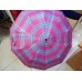 Зонт женский, автоматический, складной, компактный,  клетка розовая