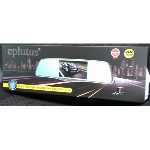 Автомобильный видеорегистратор-зеркало Eplutus D10 Full HD с двумя камерами и сенсорным экраном