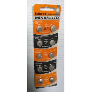 Батарейка MINAMOTO AG8, LR55, LR1120, 391, 191
