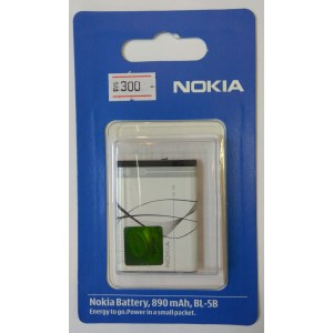 Аккумуляторная батарея Nokia BL-5B мощность 890 mAh для телефонов Nokia 3220 / 3230 / 5070