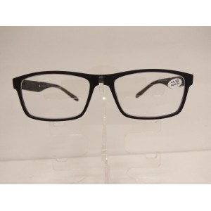 Очки F8171 чёрная роговая оправа, Готовые очки с диоптриями, р/ц62-64 прозрачные линзы