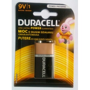 Батарейка Duracell 6LF22/ MN1604, alkaline, КРОНА, элемент питания 9V, для игрушек