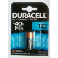 Батарейка Duracell CR123/ DL123A/ EL123A/ CR17345, alkaline, элемент питания 3V, для брелка сигнализации, калькулятора, весов