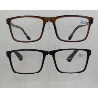 Очки Family F0610 чёрная/ коричневая роговая оправа, готовые очки с диоптриями, р/ц62-64 прозрачные линзы