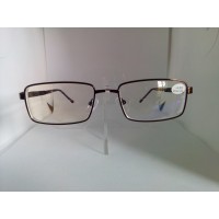 Очки с диоптриями, F9038, готовые очки, черные, металлические, ободковые