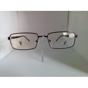 Очки с диоптриями, F9038, готовые очки, черные, металлические, ободковые