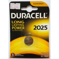 Батарейка Duracell CR2025/ DL2025/ ECR2025, литиевая, элемент питания 3V, для брелка сигнализации