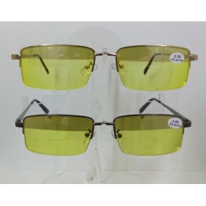 Водительские очки, Discoverer D-5002, полуоправа, готовые очки с диоптриями, р/ц 62-64