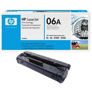 Картридж HP C3906A для принтера Hewlett Packard LaserJet 5L/ 6L / 3100/ 3150 (ресурс 2500 стр)