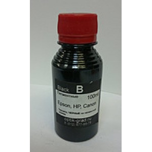 Чернила для HP/Canon pigment black (черные) 100 мл, C5380, C5383, C6375, C6383, D5460, D5463, D7560; Pro B8550, B8552 (PG)