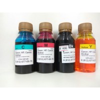 Комплект из 4 бутылочек чернил по 100 мл. для ПЗК Brother MFC-J2510, MFC-J2310, MFC-J3720, MFC-J3520 LC563, LC565, LC567