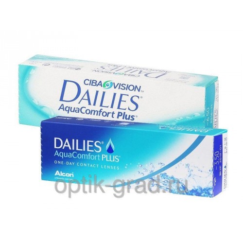 Контактные линзы Dailies AquaComfort Plus, CIBA Vision, 30 шт.
