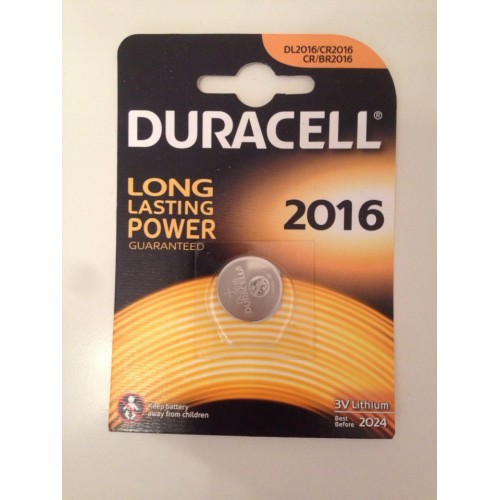 Батарейка Duracell CR2016/ DL2016/ BR2016, литиевая, элемент питания 3V, для брелка сигнализации