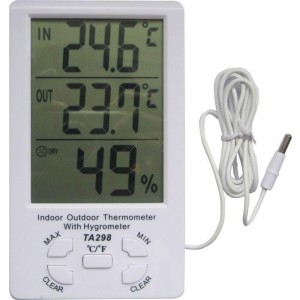 Цифровой термо-гигрометр TA298 с выносным датчиком (термопарой -50...+70°C)
